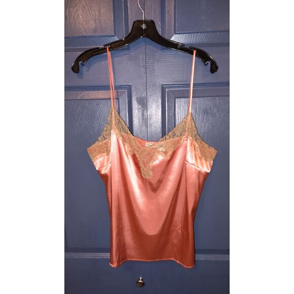 Newport News 2pc Set Large Brown Long Sleeve Sweater And Pink Cami Size 14 - Picture 7 of 10